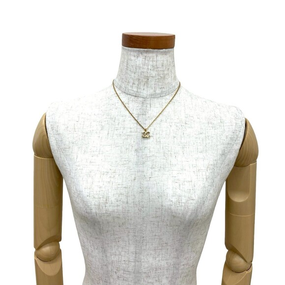 CHANEL Gold Logo Necklace